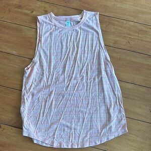 Athleta Striped Salmon Workout Tank
